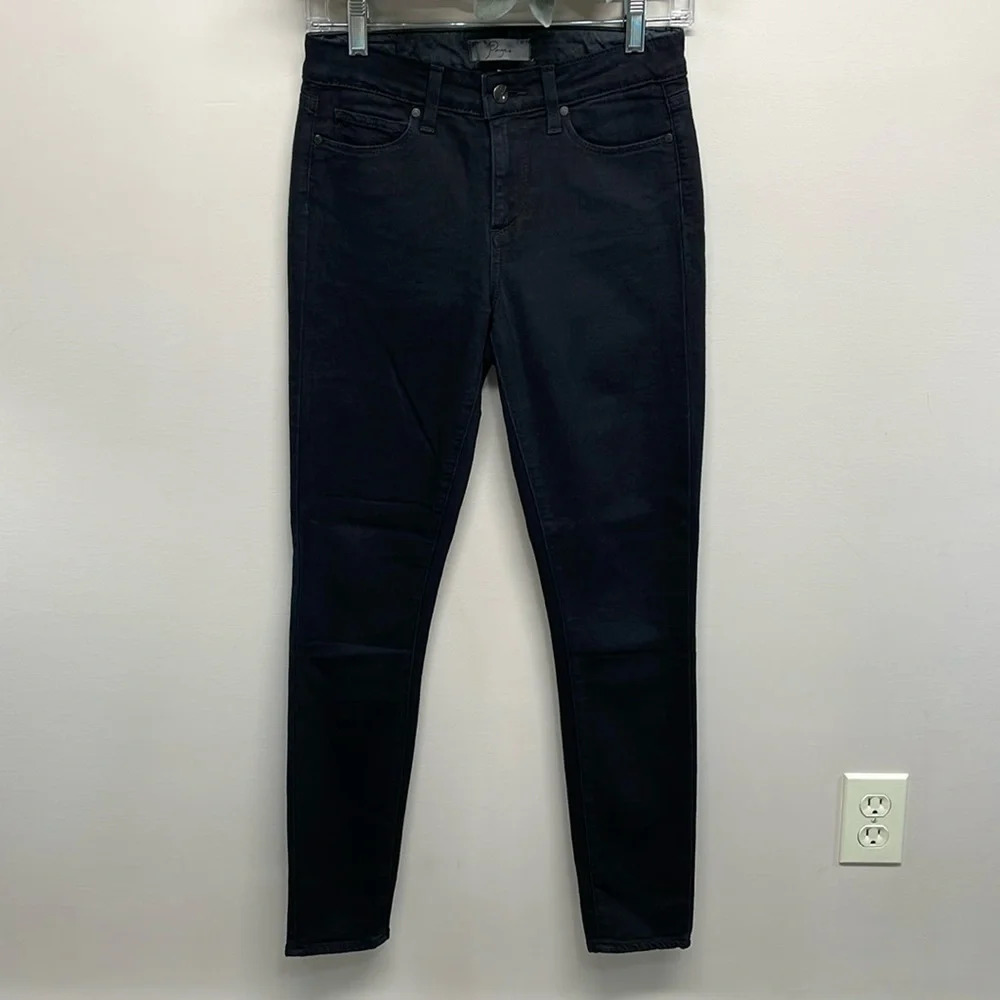 Paige Premium Denim Black High Rise Legging Jeans 26